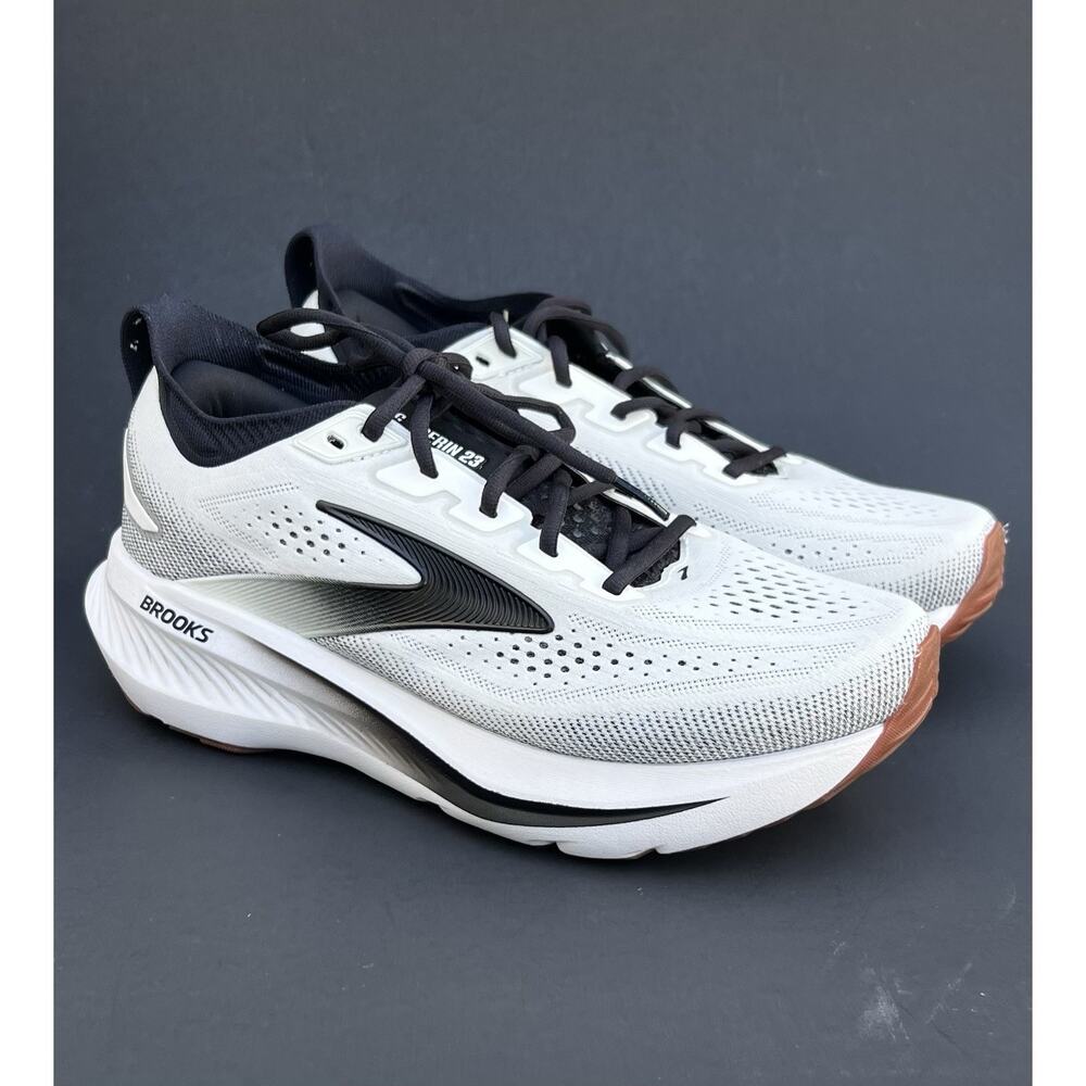 BROOKS Glycerin 23 Running Shoes Wide Width 2E White / Black / Gum Men Size 10